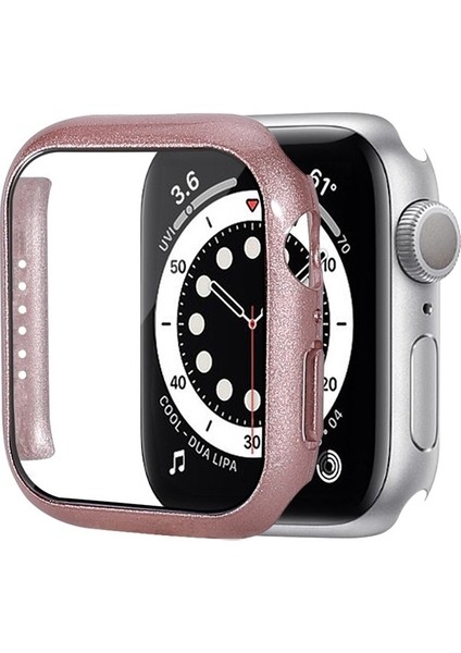 Pc Kılıf Temperli Cam Filmi ile Apple Watch Uyumlu S 7 41 mm Gül Altın (Yurt Dışından)