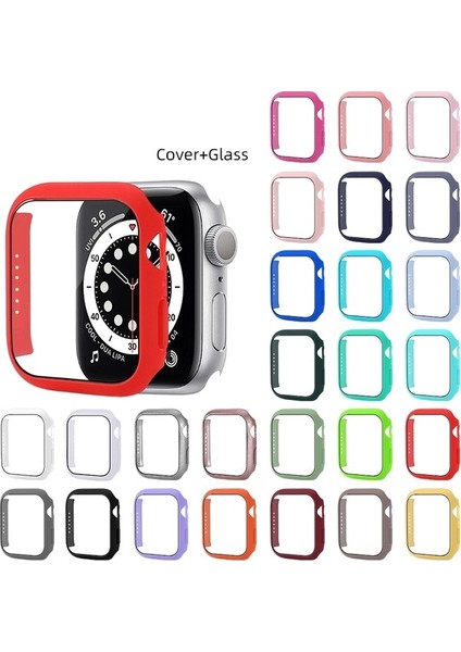 Pc Kılıf Temperli Cam Filmi ile Apple Watch Uyumlu S 7 41 mm Gül Altın (Yurt Dışından)