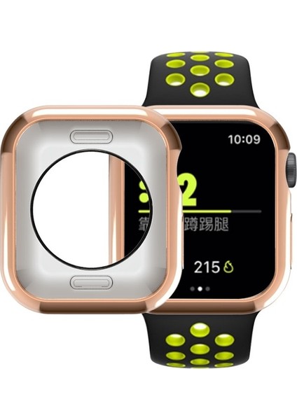 Apple Watch Uyumlu Serisi Için 5 & 4 44 mm Kaplama Tpu Yuvarlak Delik Koruyucu Kılıf Gül Altın (Yurt Dışından)