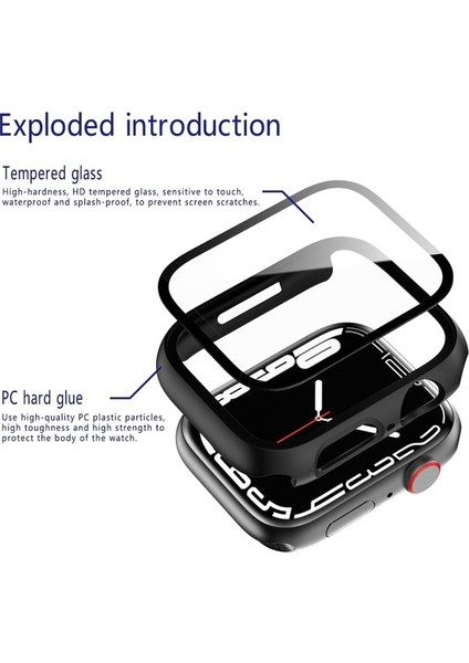 Çerçeve + Temperli Cam Koruyucu Kılıf Apple Watch Uyumlu S 7 41 mm Siyah (Yurt Dışından) fırsatları