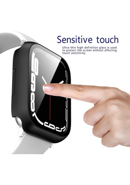 Çerçeve + Temperli Cam Koruyucu Kılıf Apple Watch Uyumlu S 7 41 mm Siyah (Yurt Dışından) indirimleri