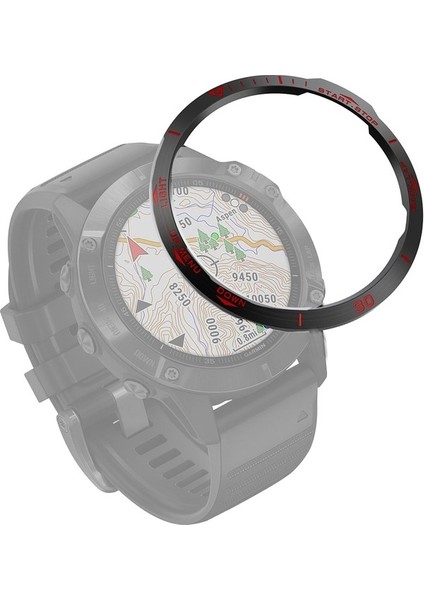 Garmin Fenix ​​6/6 Pro / 6 Safir Akıllı Izle Çelik Çelik Çelik Çelik Yüzük, Bir Sürüm Siyah Halka Kırmızı Mektubu (Yurt Dışından) fiyatları