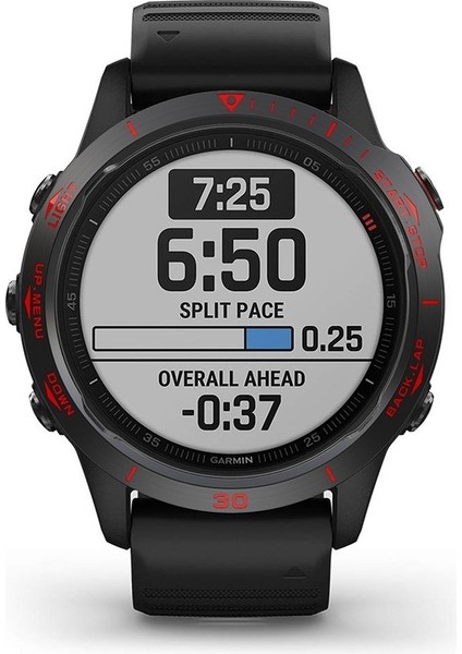 Garmin Fenix ​​6/6 Pro / 6 Safir Akıllı Izle Çelik Çelik Çelik Çelik Yüzük, Bir Sürüm Siyah Halka Kırmızı Mektubu (Yurt Dışından) modelleri