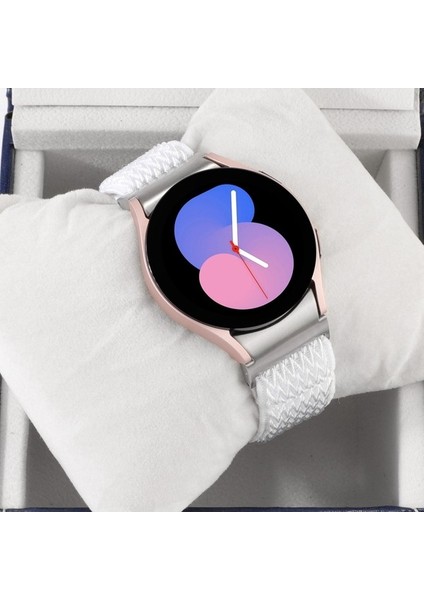 Samsung Galaxy Watch Için Naylon Saat Bandı6/6 Klasik/5/5 Pro Beyaz (Yurt Dışından)