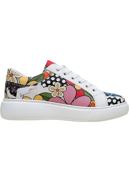 Kadın Vegan Deri Çok Renkli Sneakers - Creative Mess Tasarım fırsatları