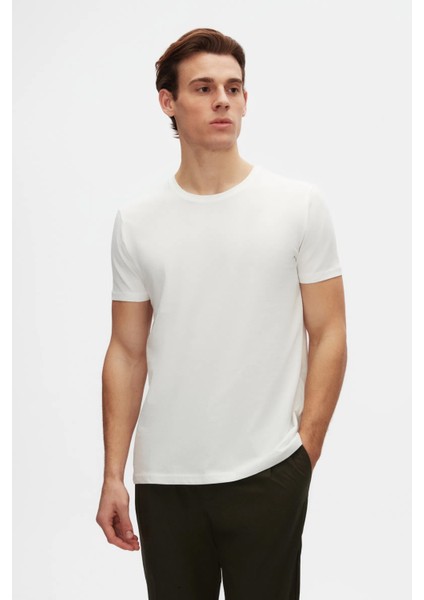 Ds Damat Slim Fit Beyaz 3'lü T-Shirt 4HC14ORTBN533 fiyatları