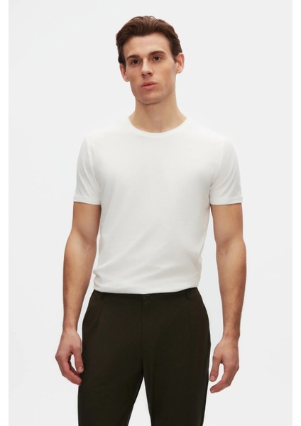 Ds Damat Slim Fit Kiremit/gri/beyaz 3'lü T-Shirt 4HC14ORTBN533 modelleri