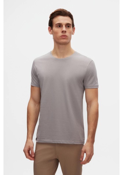 Ds Damat Slim Fit Kiremit/gri/beyaz 3'lü T-Shirt 4HC14ORTBN533 fırsatları