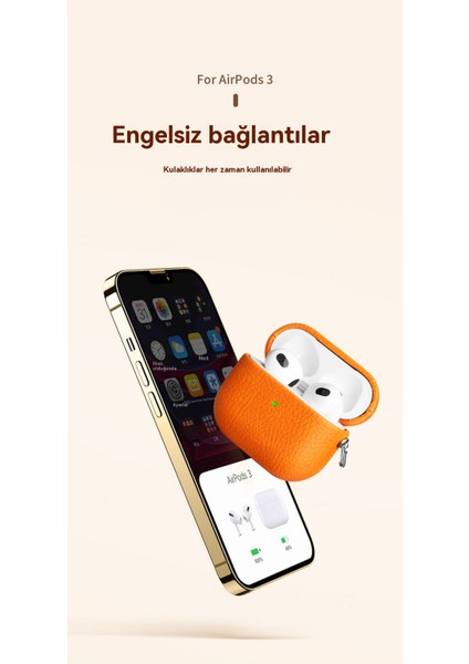 Yumuşak Kabuk Puderi Litchi Her Şey Dahil Airpods Pro2 Kulaklık Kılıfı (Yurt Dışından)