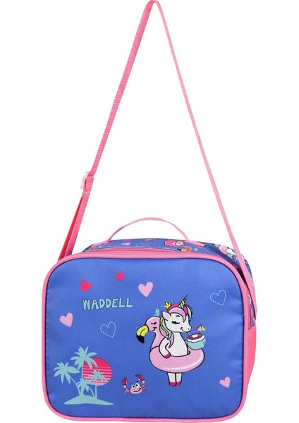 Lisanslı Unicorn Deri Nakış Desenli Ilkokul Sırt Çantası & Beslenme Çantası