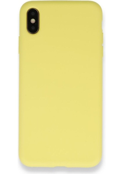 iPhone X/xs Kaliteli Premium Kılıf - Mat Sarı