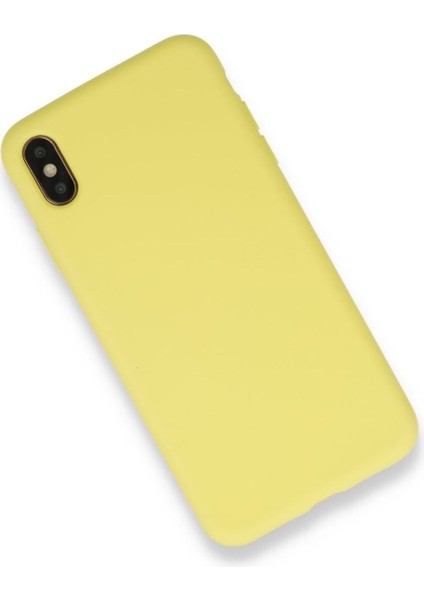 iPhone X/xs Kaliteli Premium Kılıf - Mat Sarı