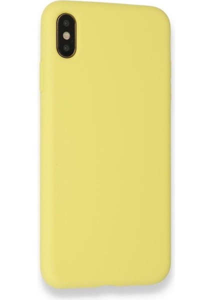 iPhone X/xs Kaliteli Premium Kılıf - Mat Sarı