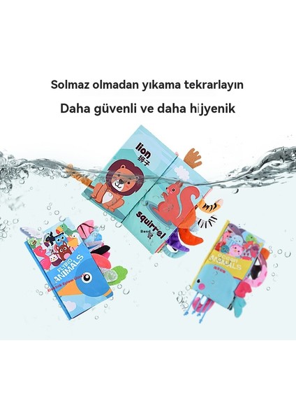 Bulmaca Üç Boyutlu Hayvan Kuyruk Kumaş Kitap Oyuncak (Yurt Dışından)