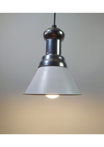 Vintage Retro Metal Sarkıt Avizeler Mas Üsüt Bar Üstü Yatak Başı Sarkıt Avize 18 cm En