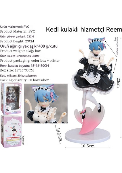 23 cm Yaşam Kadın Remreem Kedi Kulak El Modeli (Yurt Dışından)