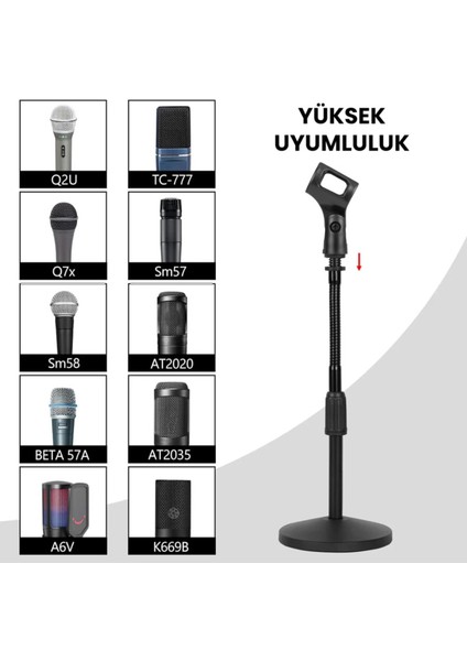 DS310 Ağırlıklı Masa Tipi Mikrofon Standı modelleri