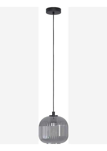 Rustik Füme Avize 20 cm Spor Tekli Avize Cafe Salon Koridor Yatak Odası