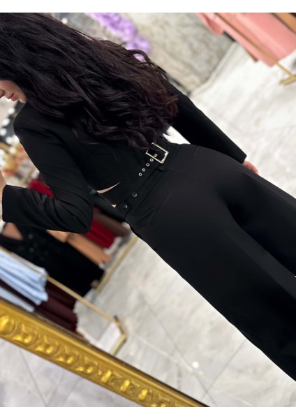 Savur Ekstra Geniş Paça Ayarlanabilir Pantalon Siyah fiyatları