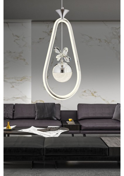 Gace Krom Kaplama 3 Renkli 26 Watt Ledli Modern Tasarım Oturma Odası,genç Odası,yatak Odası,salon S