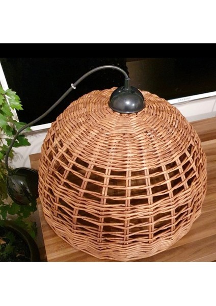 Salon-Yatak Odası-Mutfak Avizesi Rattan Hasır El Yapımı Avize (Duy Dahil)