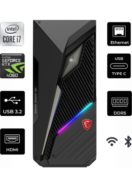 Msı Mag Infınıte S3 I7-14700F 14NUC7-1436EU-043 24GB 2tb+2tb Rtx 4060 Ventus 8gb Windows 11 Home Masaüstü Gaming & 14NUC71436EUK043 (Outlet)