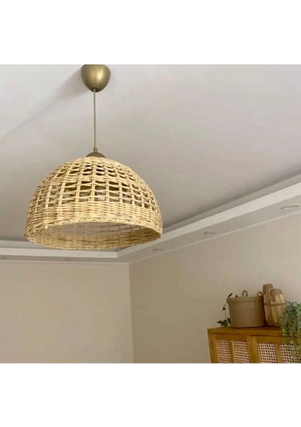 Salon-Yatak Odası-Mutfak Avizesi Rattan Craftpaper El Yapımı Avize (Duy Dahil)