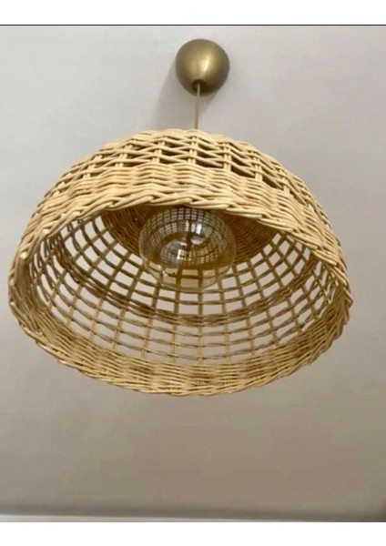 Salon-Yatak Odası-Mutfak Avizesi Rattan Craftpaper El Yapımı Avize (Duy Dahil)