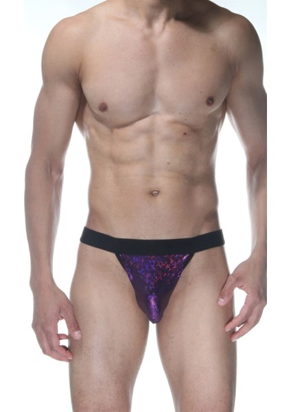 Simli Mor Erkek Tangası