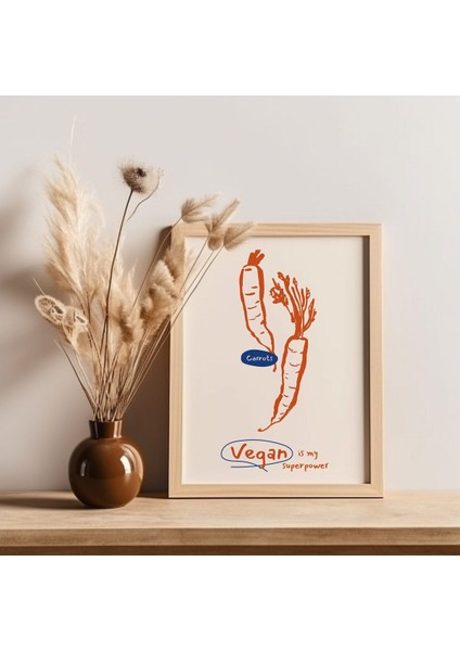 Art-Ahşap Çerçeveli "vegan" Tablo