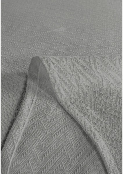 %100 Pamuk Doria Koyu Gri Tek Kişilik Pike Takımı 160 x 200 cm