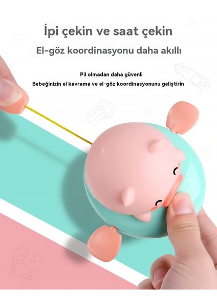 Çocuk Saat Sürme Domuz Sürme Uçan Balık Bebek Çekme Hattı Su Püskürtme Yüzme Oyuncak (Yurt Dışından) fiyatları