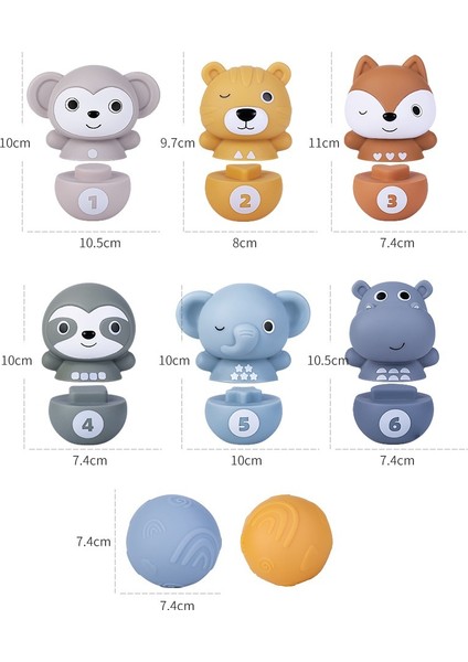 Bebek Yığılmış Bowling Yumuşak Kauçuk Bloklar El Topu Eğitici Oyuncaklar (Yurt Dışından) indirimleri