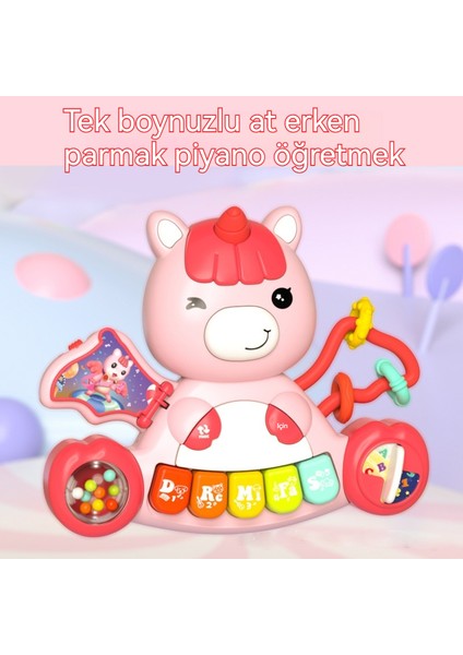 Çocuklar Bulmaca Unicorn Parmak Piyano Puzzle Erken Eğitim Oyuncak (Yurt Dışından)
