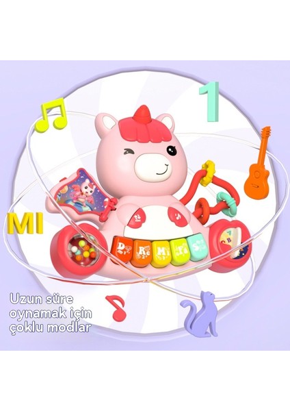 Çocuklar Bulmaca Unicorn Parmak Piyano Puzzle Erken Eğitim Oyuncak (Yurt Dışından)