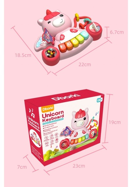 Çocuklar Bulmaca Unicorn Parmak Piyano Puzzle Erken Eğitim Oyuncak (Yurt Dışından)