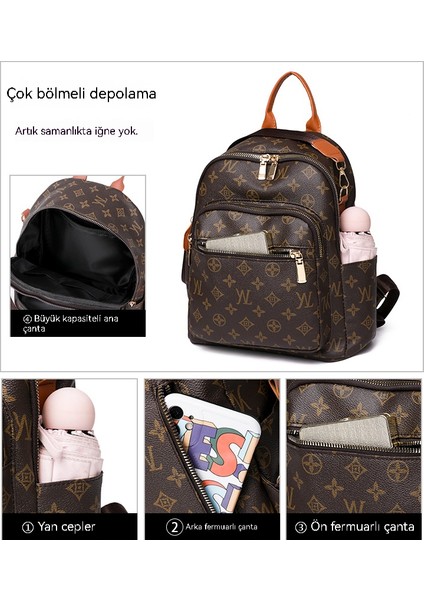 Omuz Çantası Presbiyeli Avrupa ve Amerikan Retro Büyük Kapasiteli Sırt Çantası (Yurt Dışından) fiyatları