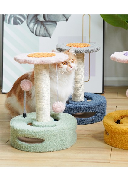Kedi Tırmanış Rafı Oyuncak Kedi Yakalama Kurulu Kedi Atlama Tabağı Yaratıcı Ayçiçeği (Yurt Dışından)