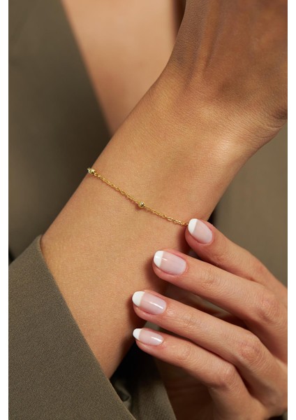 Gold Dorika Minimal Gümüş Bileklik modelleri