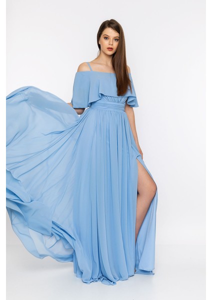 Invidia Madonna Yaka Yırtmaçlı Abiye modelleri