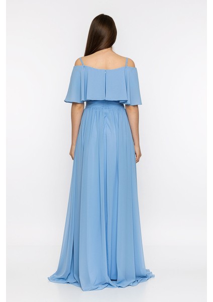 Invidia Madonna Yaka Yırtmaçlı Abiye indirimleri