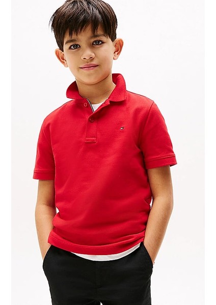 Erkek Çocuk Th Polo T-Shirt - Kırmızı