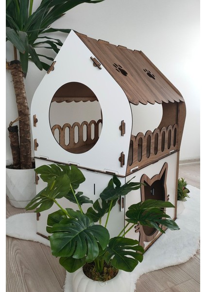 Kedi Evi 2 Katlı Merdivenli