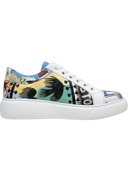 Kadın Vegan Deri Çok Renkli Sneakers - I Was Here Tasarım fırsatları