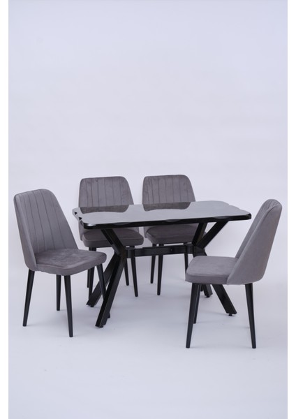 Kütük Milano Mdf Lak Mutfak Masa Sandalye Takımı 70X120