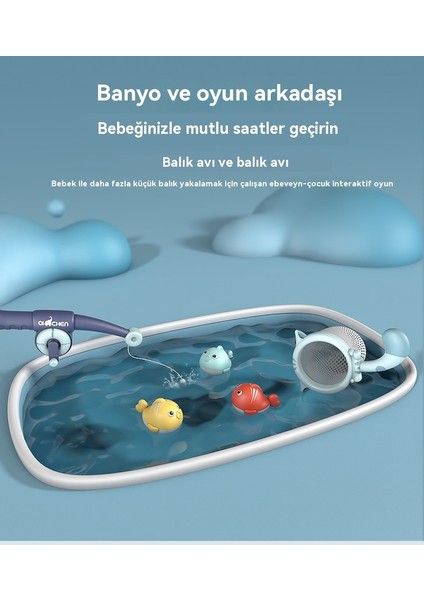 Çocuk Banyo Manyetik Emici Balıkçılık Seti (Yurt Dışından)