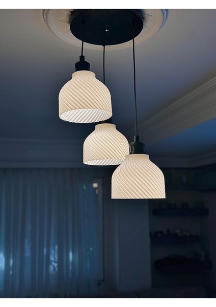 Elegan 3'lü Siyah Sarkıt Avize - 3 Başlıklı Avize Modern Tasarım Yatak Odası Salon Yemek Odası fiyatları