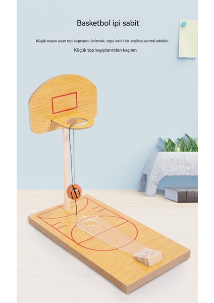Yaratıcı Mini Ahşap Eğlenceli Basketbol Makinesi (Yurt Dışından)