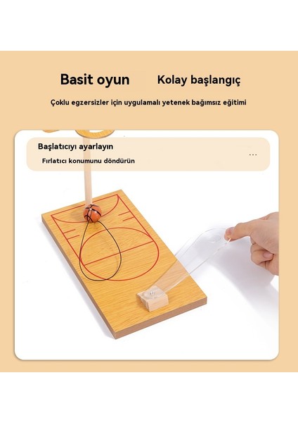 Yaratıcı Mini Ahşap Eğlenceli Basketbol Makinesi (Yurt Dışından)