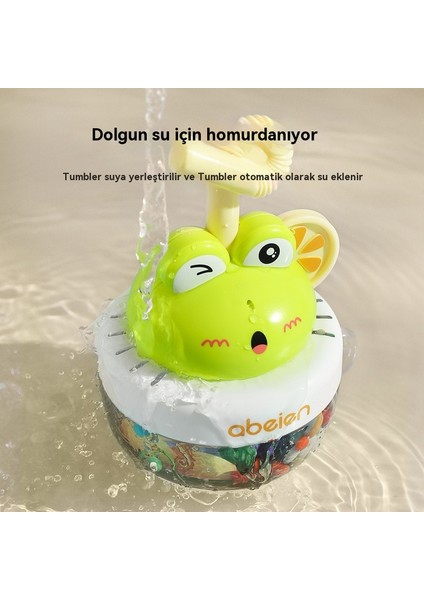 Su ve Kara Çift Kullanımlı Sevimli Tumbler Kurbağa Domuz Püskürtme Oyuncak (Yurt Dışından)